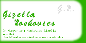 gizella moskovics business card